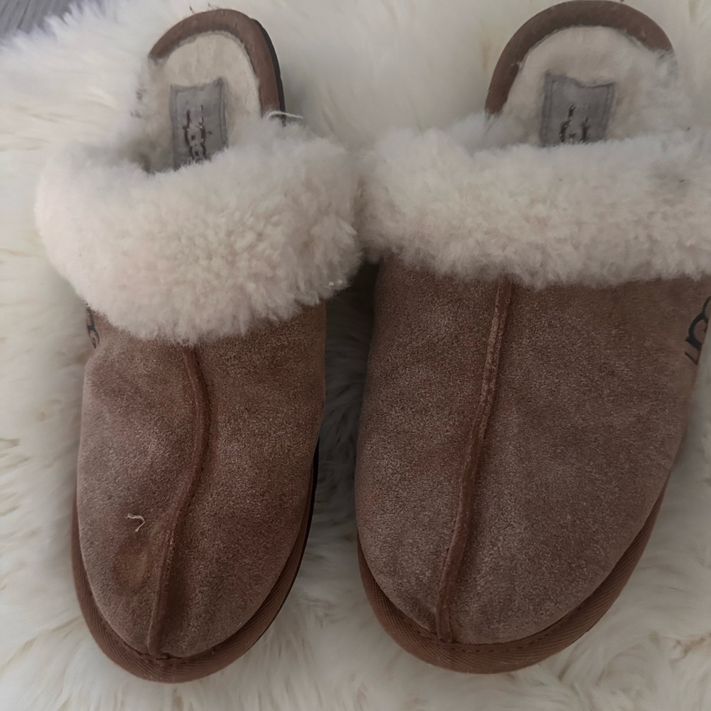 UGG Brown and Cream Women's Slippers